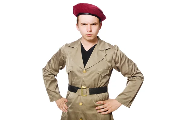 Soldat drôle dans le concept militaire — Photo