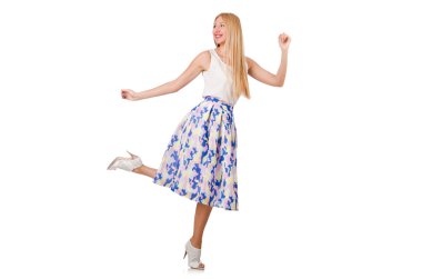 Moda elbiseli kadın