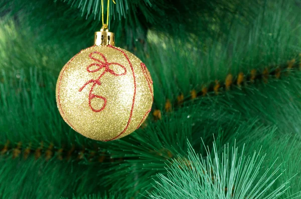 Christmas decoration on the fir tree — Stock Photo, Image