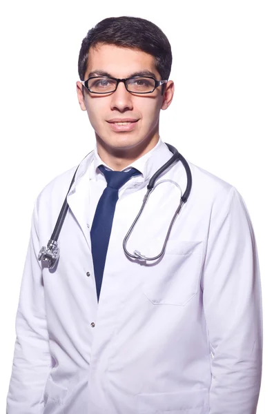 Young male doctor isolated on white — Stock Photo, Image