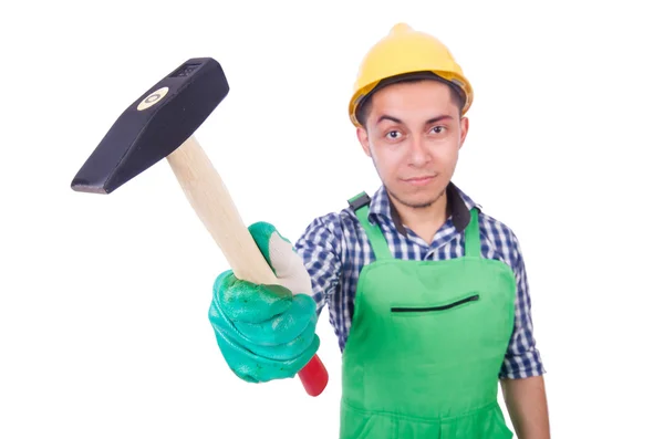 Trabajador industrial aislado en el fondo blanco —  Fotos de Stock