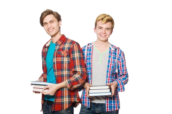 Joven estudiante aislado en blanco — Foto de Stock