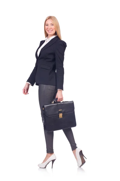 Businesswoman isolated on the white background — Stock Photo, Image