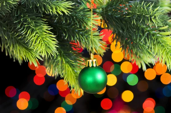 Christmas decoration on the fir tree Stock Photo