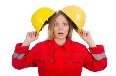 Endüstriyel konsept kadın beyaz