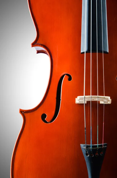 Violino sobre fundo cinza — Fotografia de Stock