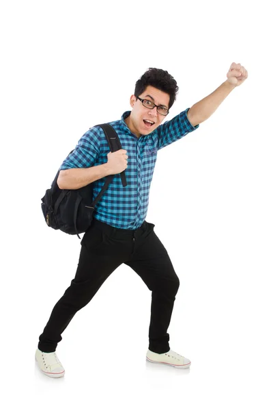 Schüler mit Rucksack — Stockfoto