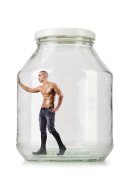 Muscular ripped man clipart