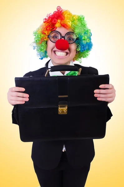 Clown affärskvinna — Stockfoto