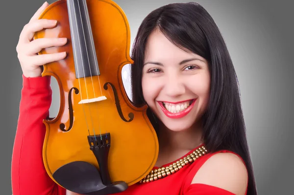 Young girl with violin — Stock Photo, Image