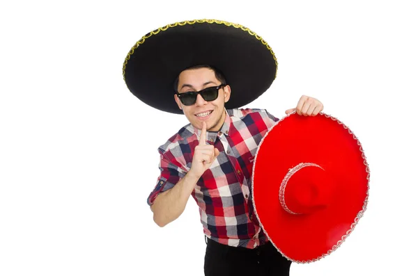 Divertente messicano con sombrero in concetto — Foto Stock