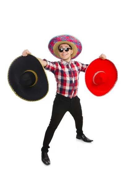 Divertente messicano con sombrero in concetto — Foto Stock