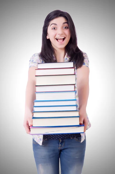 Female student with books — Stock Photo, Image