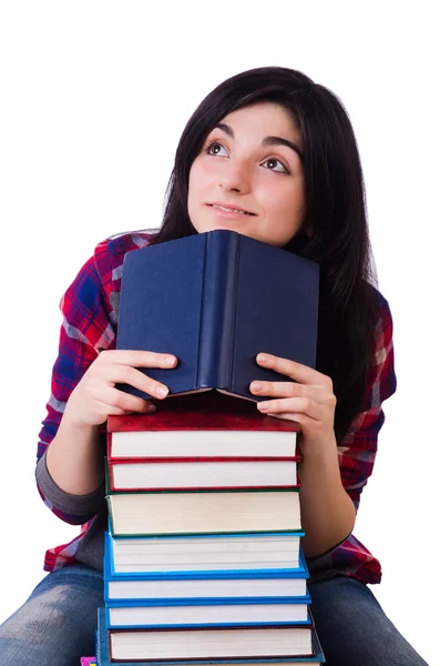 Joven estudiante con libros Imágenes De Stock Sin Royalties Gratis