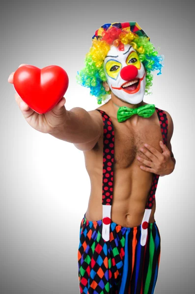 Payaso con corazón — Foto de Stock