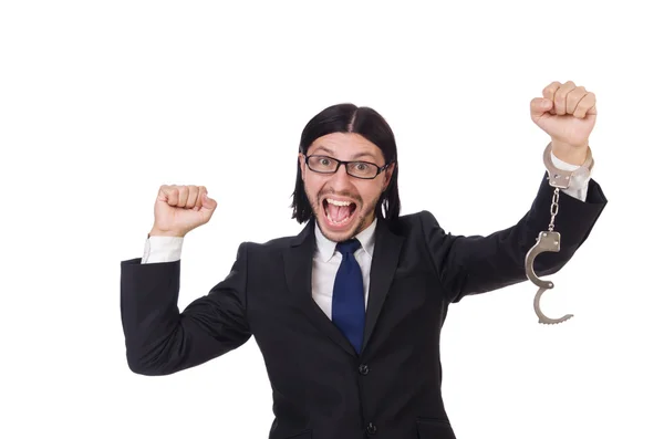 Young businessman isolated on the white background — Stock Photo, Image