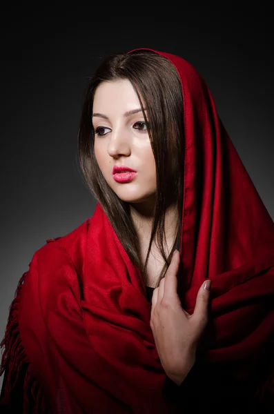 Portrait of the woman with headscarf — Stock Photo, Image