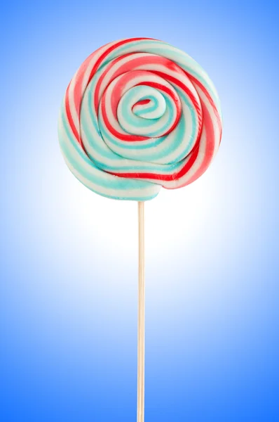 Kleurrijke lolly geïsoleerd op de witte — Stockfoto