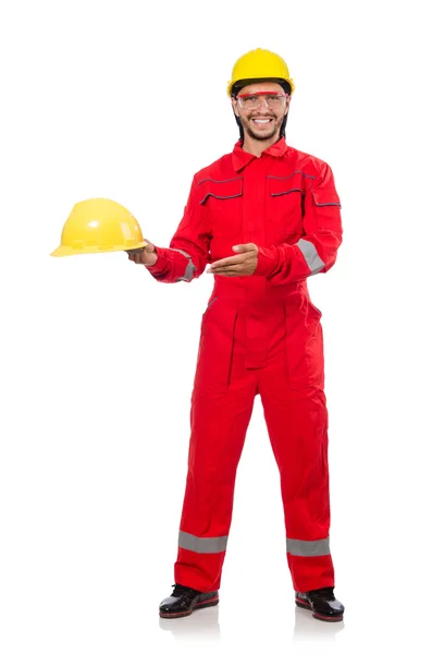 Industrial worker isolated on the white background — Stock Photo, Image