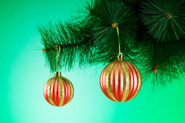 Christmas decoration on the fir tree — Stock Photo, Image