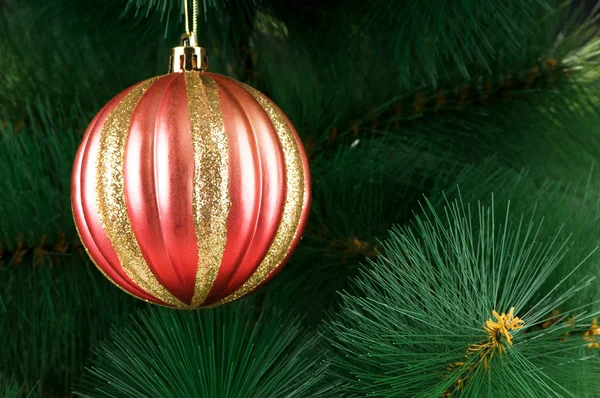 冷杉树上的圣诞装饰品 — 图库照片