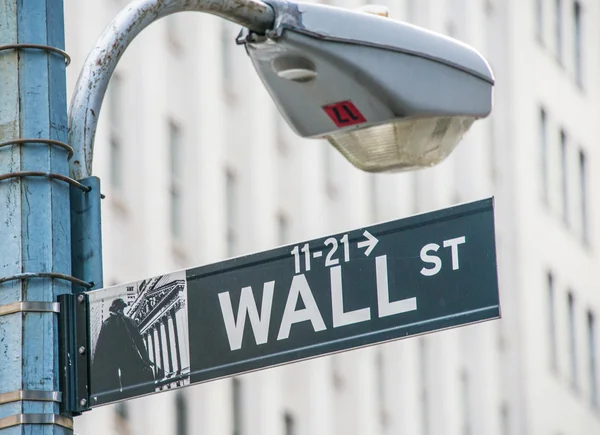 Assine na Wall Street — Fotografia de Stock