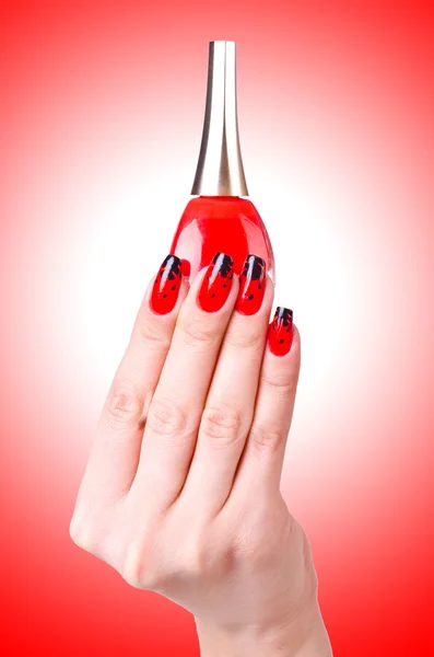Fashion concept with nail art — Stock Photo, Image