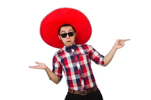 Divertente messicano con sombrero in concetto — Foto Stock