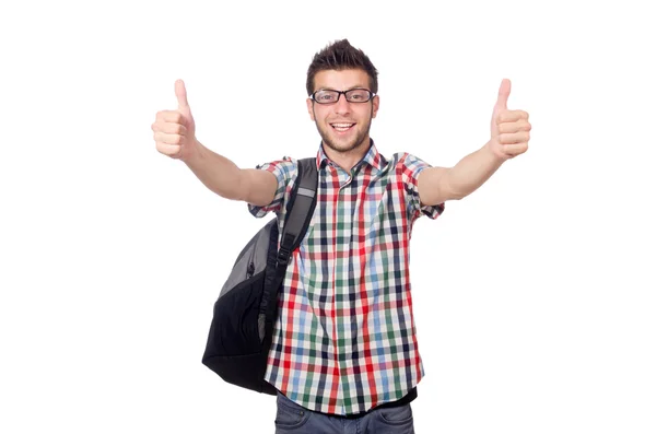 Young student isolated on the white background — Stock Photo, Image