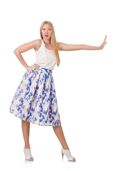 Woman isolated on the white background — Stock Photo, Image