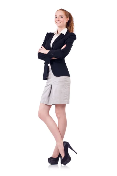 Businesswoman isolated on the white background — Stock Photo, Image