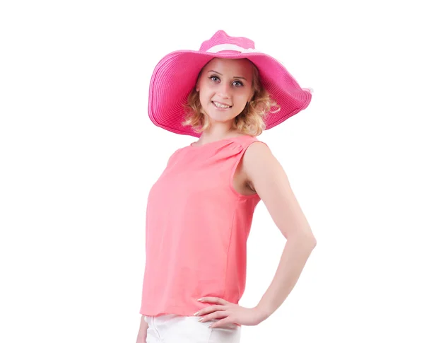 Nő kalapban — Stock Fotó