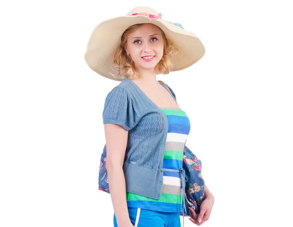 Woman with bag — Stock Photo, Image