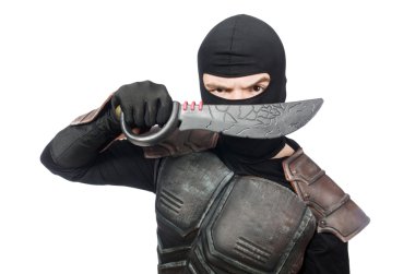 Beyaz bıçaklı ninja.