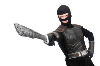 Beyaz bıçaklı ninja.