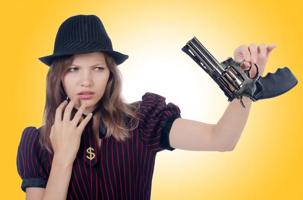 Woman gangster — Stock Photo, Image