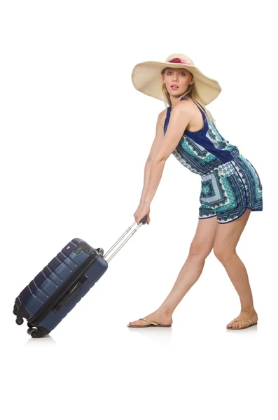 Frau im Sommerurlaub unterwegs — Stockfoto