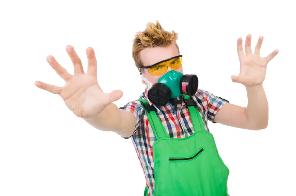 Industrial worker isolated on the white background — Stock Photo, Image