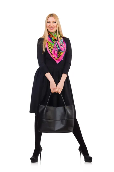 ファッションコンセプトのバッグを持つ女性 — ストック写真