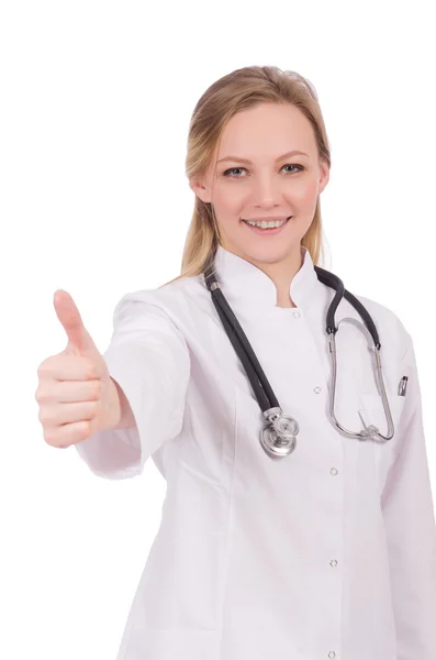 Woman doctor isolated on the white — Stock Photo, Image