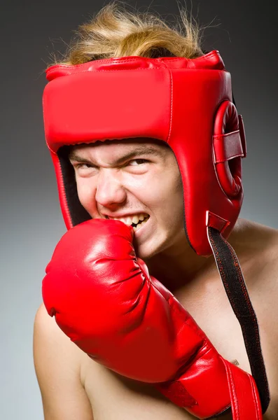 Vtipný šprt boxer ve sportu koncept — Stock fotografie