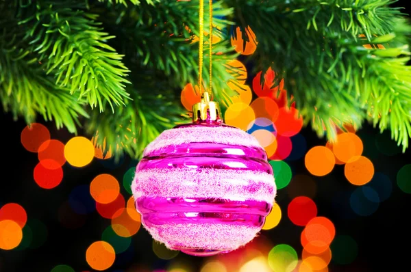 Christmas decoration on the fir tree — Stock Photo, Image