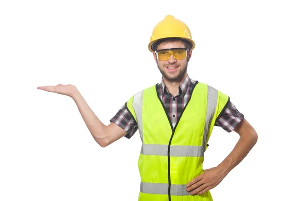 Trabajador industrial aislado en el fondo blanco —  Fotos de Stock