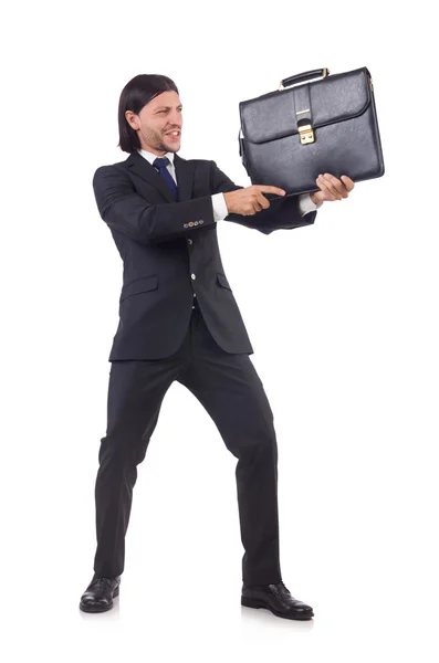 Young businessman isolated on the white background — Stock Photo, Image