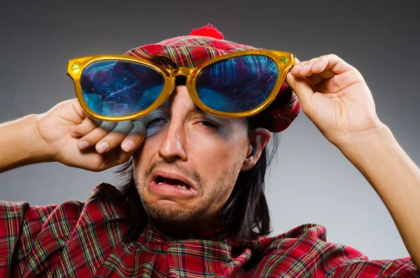 Lustiger Schotte in traditioneller Kleidung — Stockfoto