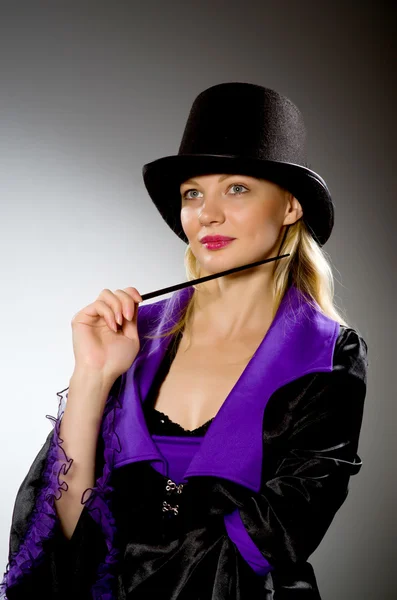 Young woman magician — Stock Photo, Image