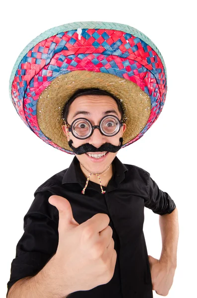 墨西哥的戴着草帽 — 图库照片