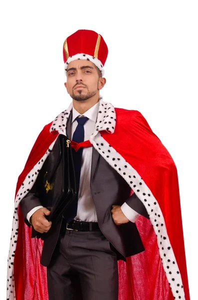 Young king businessman — Stock Photo, Image