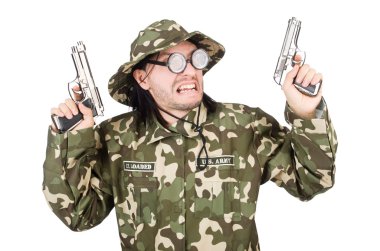 Askeri konseptte komik asker