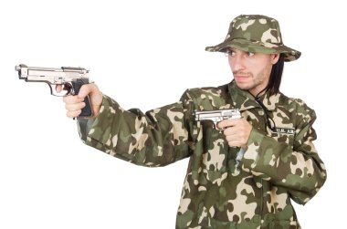 Askeri konseptte komik asker